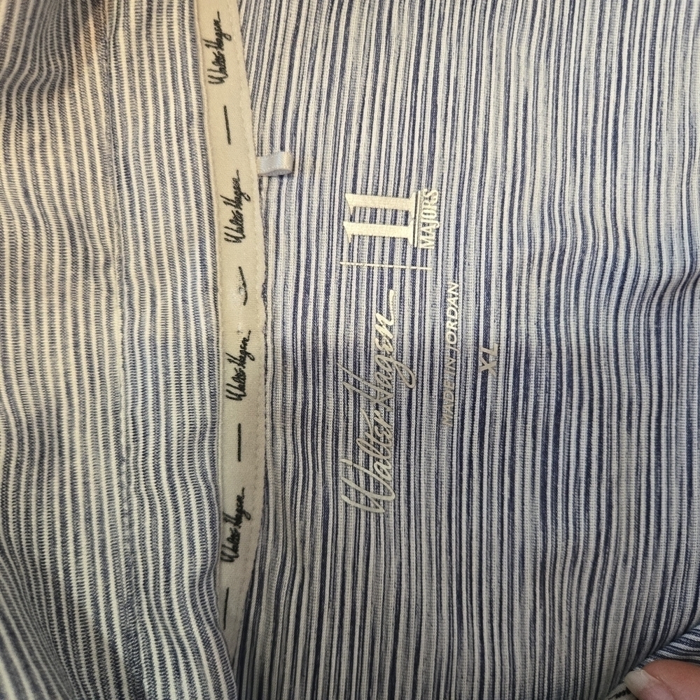 Walter Hagen Mens XL Blue and White Stripped Polo Shirt - Picture 3 of 6